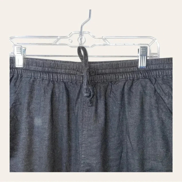 Women’s GLORIA VANDERBILT LINEN SHORTS BLACK SIZE‎ LG - Picture 8 of 8